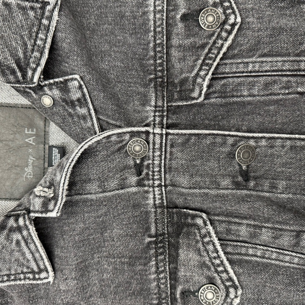 Mickey Mouse Denim Jacket - Black - image 4